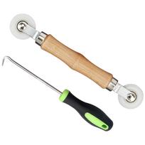 Screen Rolling Tool Spline Roller with Removal Hook Window Screen Repair Tool for Installing Window and Door Screens 2