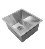 Vieno dubens virtuvės kriauklė Inox 37x45 + dozatorius, krepšelis, be skylės