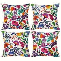 Keturios skaitmeniniu būdu spausdintos pagalvės užvalkalai Retro stiliaus Klasikinės sofos pagalvės užvalkalai Pillow cover 45 * 45cm