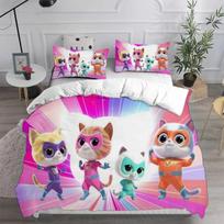 Super Katytės Kittydale Patalynės Komplektas Animacinis Katės Lova Reikmenų Rinkinys Vaikams Antklodės Užvalkalas Lovos Antklodės Komplektas Patalynė Gimtadienio Dovanos 100x135cm