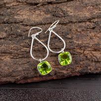 Peridot Gemstone 925 Sterling Silver Handmade Jewelry Designer Earrings 1.90  EE-7-5