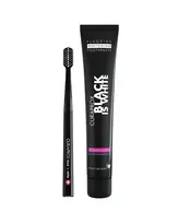 CURAPROX Black Is White rinkinys, dantų pasta 90ml + dantų šepetėlis
