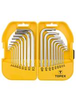 Šešiabriaunių ir šešiabriaunių raktų rinkinys, CrV, 18 vnt., trumpas, HEX: 1,5, 2, 2,5, 3, 4, 5, 6, 8, 10; torx: T10, T15, T20, T25, T27, T30, T40, T45, T50; TORX: T10, T15, T20, T25, T27, T30, T40, T45, T50.