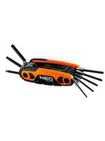 Torx raktai su rankena, rinkinį sudaro 8 vnt: T9, T10, T15, T20, T25, T27, T30, T40
