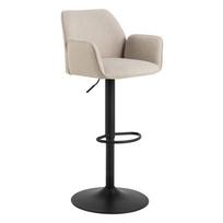Smėlio spalvos reguliuojamo aukščio/su porankiais baro taburetė (sėdynės aukštis 85 cm) Glenda – Actona