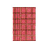 Skalbiamas/rankų darbo raudonos spalvos iš medvilnės kilimas 90x120 cm Tartan Vintage Red – Lorena Canals