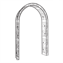 METALINĖ AUGALO ATRAMA – ARKA 225 CM, JUODA
