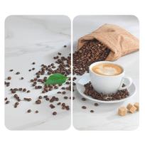 Iš grūdinto stiklo viryklės dangčiai 2 vnt. 52x30 cm Café Aromatica – Maximex