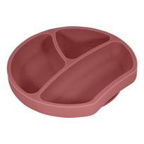 Iš silikonas vaikiška lėkštė raudonos plytų spalvos 19x20,5 cm Dusky Pink – Kindsgut
