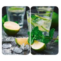 2 stiklinių dangčių rinkinys viryklei Wenko Mojitos, 52 x 30 cm