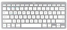 Klaviatūra Trust klaviatūra biuro Bluetooth QWERTY hiszpański sidabrinė, balta (24654)