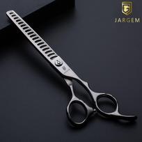 Jargem Grooming Satin Chunker - patogios vienpusės filiravimo žirklės su satino apdaila - Dydis: 7" - 18 dantukų