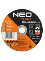 Metalo/INOX pjovimo diskai 125 x 1,0 x 22,2 mm, 41 A60-S-BF, 25 vnt. dėžutė. Pagaminta PL