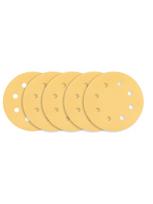 Šlifavimo popierius su „Velcro“ tvirtinimu 180 mm, K180, 5 vnt, su 8 skylutėmis šlifavimo mašinai 59G263