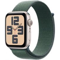 Apple Watch SE GPS 44mm Starlight Aluminium Case mit Lake Green Sport Band (MXEW3QF/A)