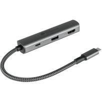 Good Connections USB-C -Hub 3-Port 1x HDMI 2.0 PD 94W USB 3.0 A anthrazit Good - Mit dem hochwertig verarbeiteten USB-C™-Hub von Good Connections® erweitern Sie Ihr Gerät mittels eines einzigen USB-C™-Anschlusses um drei zusätzliche Ports. Sie können Ihr USB-C™-Gerät nicht nur mit bis zu 96 Watt in kürzester Zeit aufladen - sondern übertragen zeitgleich mühelos und zuverlässig mit einer Geschwindigkeit von bis zu 5Gbit/s Daten. Zudem bietet er durch 4K Ultra HD Unterstützun