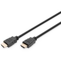 DIGITUS - Premium Highspeed - HDMI-Kabel mit Ethernet - HDMI männlich zu HDMI männlich - 5 m - Schwarz - Audio Return Channel (ARC)