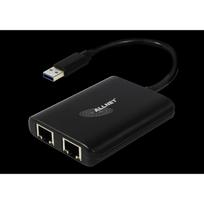 ALLNET USB 3.0 Typ-A Netzwerk Adapter 2x + 1x USB 3.0 Hub ALL-NC-2G-102-USB-A ALLTRAVEL* (ALL-NC-2G-102-USB-A)