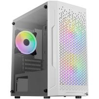 ATX AEROCOOL TRINITY MINI FRGB MICRO MINI TOWER CASE WITH GLASS PANEL (WHITE)