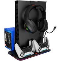 Canyon CS-5 - multifiuctional stand for PS5 - with cooling - charging 2 x gamepad - black
