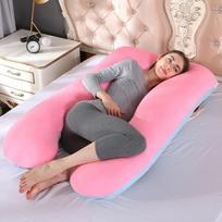 U-Shaped Pregnancy Pillow Full Body Pillow Nursing Pillow for Pregnant Women rožinė/mėlyna