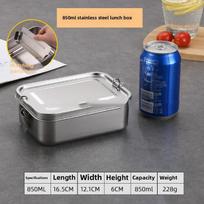 Nerūdijančio plieno bento dėžutė, metalinė priešpiečių dėžutė, maisto laikymo indai su užrakinamais spaustukais, priešpiečių užkandžių dėžutės darbui, mokyklai