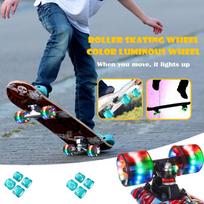 LED Longboardo Riedlentės Ratukai, Šviečiantys Naktį, Tamsiai Šviečiantys Ratukai Longboardui