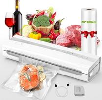 "Kejector Vacuum Sealer" daugiafunkcinis vakuuminis sandarintuvas su 5 m vakuuminiu ritiniu, maišelių pjaustytuvu, vakuumine žarna, sausu / drėgnu režimu, idealiai tinka maisto konservavimui, "Sous Vide" virimui