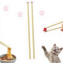 Cat Claw Chopsticks Cute Kitchen Lunch Sushi Chopsticks Party Gathering Chinese Chopsticks Tableware Creative Kitchen Supplies žalia