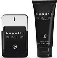 bugatti signature black vyriškų kvepalų dovanų rinkinys, tualetinis vanduo 100 ml + dušo želė 200 ml, mediniai vyriški kvepalai, dovanų dėžutė, kvepalų ir dušo želės rinkinys vyrams, elegantiškas, sportiškas, aromatingas