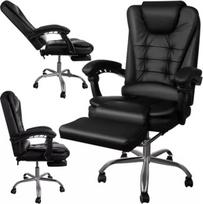 Biuro kėdė su atrama kojoms - juoda Malatec 23286