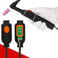 Elektrinis mikro mygtukinis TIG jungiklio gaidukas dalis tinka WP9 WP17 WP18 WP20 WP26 QQ150 plazminio pjovimo pjoviklio degikliui suvirintojui 1 vnt. Black