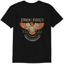 Free Bird Marškinėliai, Grupės Marškinėliai, Senosios Mokyklos Grupės Marškinėliai S