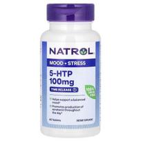Natrol- 5-HTP, Lėtai išsiskiriantis, Ypač stiprus, 100 mg, 45 tabletės