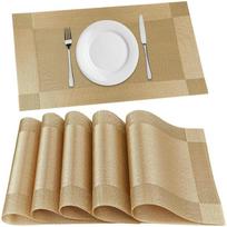 Padėklų rinkinys iš 6 vnt. Valgomojo stalo padėklai | PVC medžiagos padėklai stalui | Skalbiami, neslystantys valgomojo stalo palydovai | Dydis 45 x 30cm Onesize