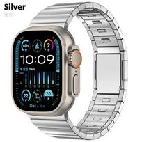 Steel Band For Apple Watch Ultra 2/1 Strap 49/45/44/42/46mm Slide Remove Magnetic Buckle Bracelet for Iwatch Series 10 9 8 7 6 5 42mm 44mm 45mm sidabras