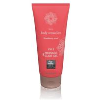 SHIATSU masažo gelis – lubrikantas Strawberry (200 ml)