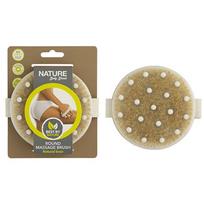 Apvalus masažinis kūno šepetys NATURE BODY BREAK NATURAL BOAR, Ø11 cm