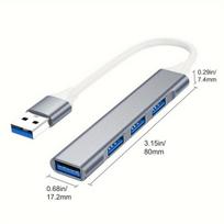 4-in-1 USB Šakotuvas Adapteris - Ultra-Plonas Splitter