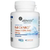 Aliness Krilio aliejus NKO Omega 3 su astaksantinu 500 mg - 60 kapsulių