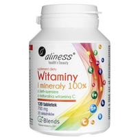 Aliness Vitaminai ir mineralai 100% - 120 tablečių