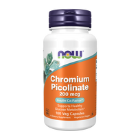 Now Foods Chromo pikolinatas 200 mcg - 100 kapsulių