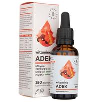 Aura Herbals Vitaminas ADEK A + D3 (2000TV) + E + K2 MK7 lašai - 30 ml