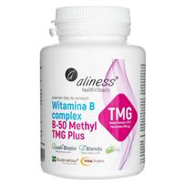Aliness Vitaminų B kompleksas B-50 Metil plius TMG - 100 Veg kapsulių