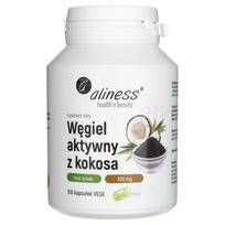 Aliness Kokosų aktyvintoji medžio anglis - 100 kapsulių