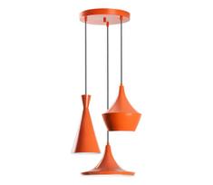 Pakabinamas šviestuvas TOM su laidu 3xE27/40W/230V, oranžinis