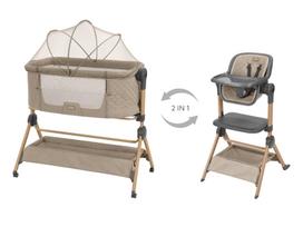 Sleat Me Beige 2in1 Kikkaboo lovytė ir maitinimo kėdutė vienam