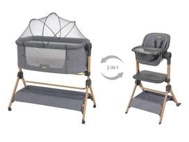 Sleat Me Grey 2in1 Kikkaboo lovytė ir maitinimo kėdutė viename