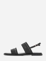 CALVIN KLEIN Moteriškos įspiriamos basutės, SQUARED FLAT SANDAL HE