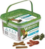 WHIMZEES by Wellness Mixed Variety Box kramtomosios lazdelės mažiems šunims, skirtos dantų priežiūrai, S dydis, 56 pakuotės, be pridėtinio cukraus, be grūdų, natūralios, neriebios